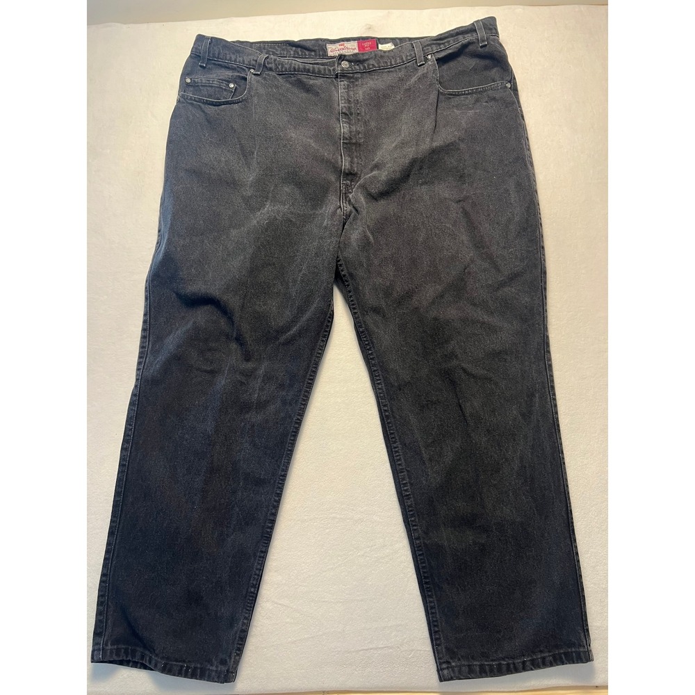 VTG Levi Strauss 50x30 Jeans Loose Fit 545 Streetwear Fade Black Denim Brown Tab